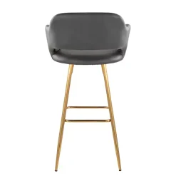 Kirklands Home Faux Leather Marge Bar Stools, Set of 2 Gray Best