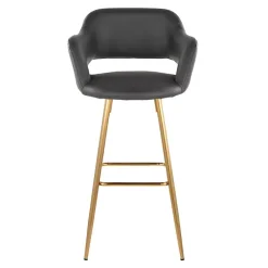 Kirklands Home Faux Leather Marge Bar Stools, Set of 2 Gray Best