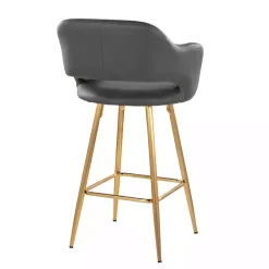 Kirklands Home Faux Leather Marge Counter Stools, Set of 2 Gray Sale