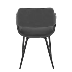 Kirklands Home Faux Leather Marge Dining Chairs, Set of 2 Gray Discount