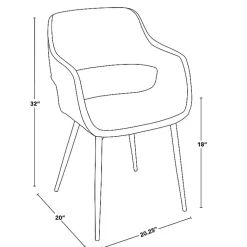 Kirklands Home Faux Leather Marge Dining Chairs, Set of 2 Gray Discount