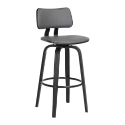 Kirklands Home Faux Leather Pico Swivel Counter Stool Gray Discount