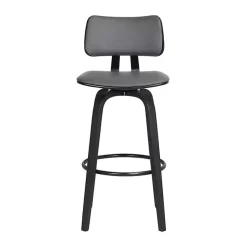 Kirklands Home Faux Leather Pico Swivel Counter Stool Gray Discount