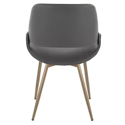 Kirklands Home Faux Leather Scooped Accent Chairs, Set of 2 Gray Hot