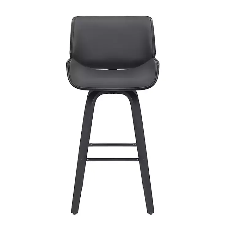 Kirklands Home Faux Leather Tyler Swivel Bar Stool Gray Outlet