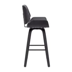 Kirklands Home Faux Leather Tyler Swivel Bar Stool Gray Outlet