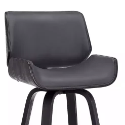 Kirklands Home Faux Leather Tyler Swivel Bar Stool Gray Outlet