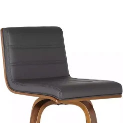 Kirklands Home Faux Leather Vienna Swivel Counter Stool Gray Outlet