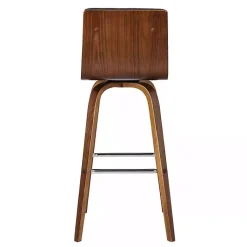 Kirklands Home Faux Leather Vienna Swivel Counter Stool Gray Outlet