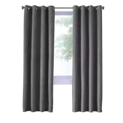 Kirklands Home Faux Suede Blackout Curtain Panel, 63 in. Gray Outlet