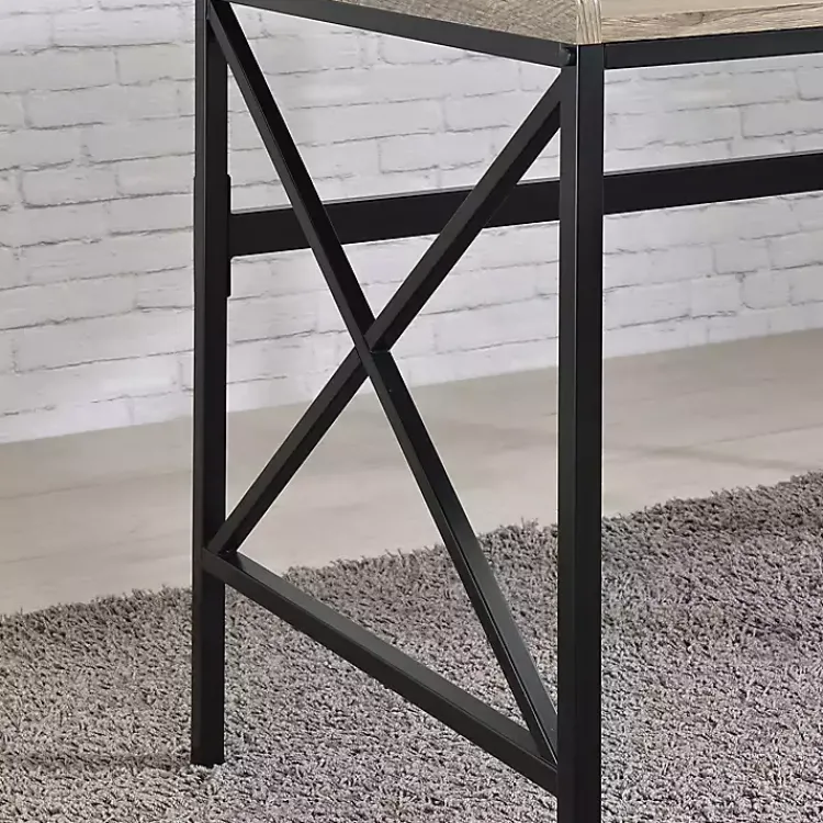 Kirklands Home Gray Finish X Frame Wooden Hinged Top Desk Online