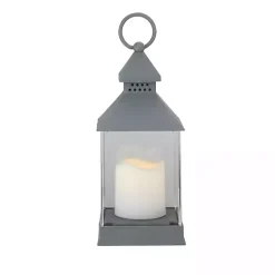 Lanterns>Kirklands Home Flameless LED Candle Lantern Gray