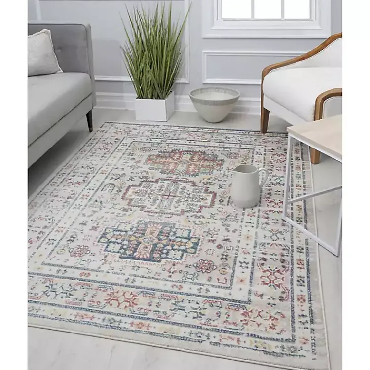 Kirklands Home Gray Flaxen Sundara Gabriel Area Rug, 5x7 Clearance