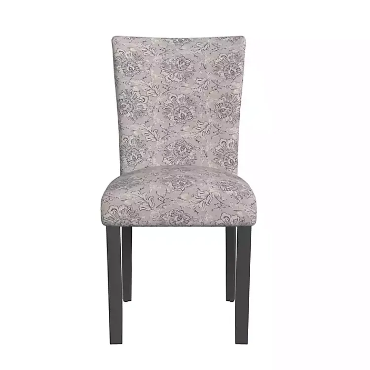Kirklands Home Floral Parsons Dining Chairs, Set of 2 Gray Sale