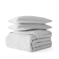 Kirklands Home Floral Stitch 3-pc. King Quilt Set Gray Online