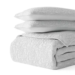 Kirklands Home Floral Stitch 2-pc. Twin Quilt Set Gray Discount