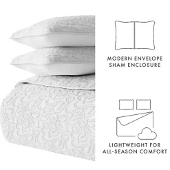 Kirklands Home Floral Stitch 2-pc. Twin Quilt Set Gray Discount