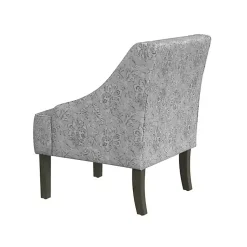 Kirklands Home Floral Swoop Accent Chair Gray