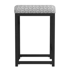 Kirklands Home Gray Floral Upholstered Counter Stool Sale