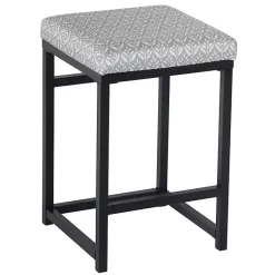Kirklands Home Gray Floral Upholstered Counter Stool Sale