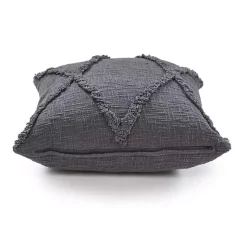 Pillows>Kirklands Home Fringe Diamond Pillow, 20 in. Gray
