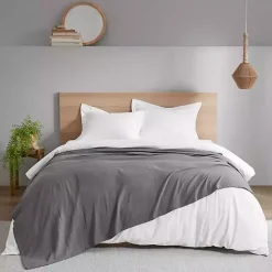 Blankets & Throws>Kirklands Home Full/Queen Lightweight Cotton Blanket Gray