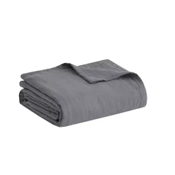 Blankets & Throws>Kirklands Home Full/Queen Lightweight Cotton Blanket Gray