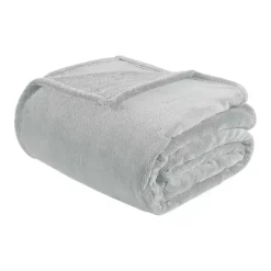 Blankets & Throws>Kirklands Home Full/Queen Oversize Plush Blanket Gray