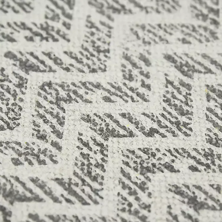Kirklands Home Gray Geo Stripes Tassel Fringe Area Rug, 5x7 Hot