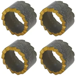 Kirklands Home Geode Artistry Napkin Rings, Set of 4 Gray Sale