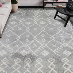 Kirklands Home Geometric Area Rug, 8x10 Gray