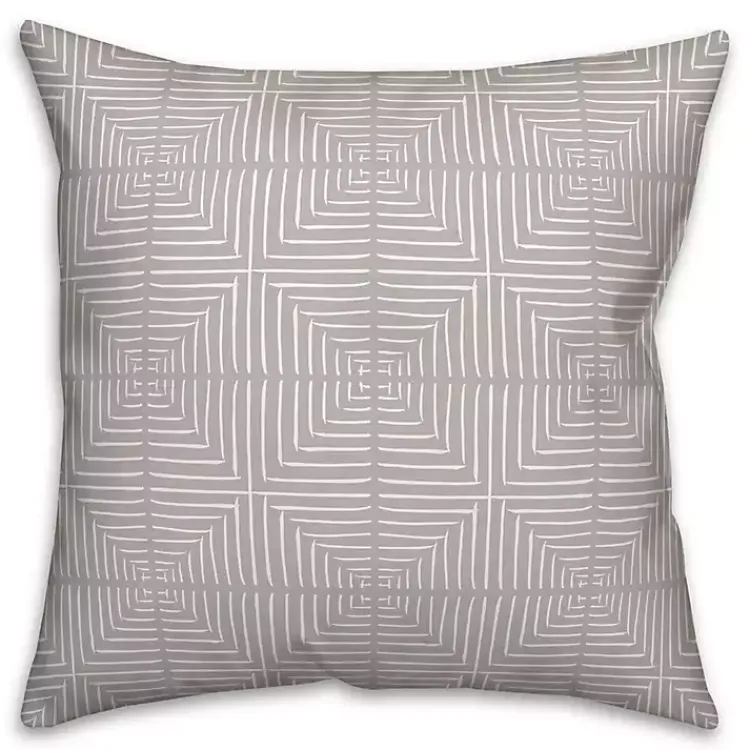 Kirklands Home Geometric Indoor/Outdoor Pillow Gray Hot