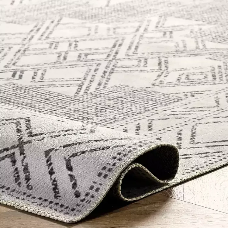 Kirklands Home Gray Geometric Medallion Washable Runner Best