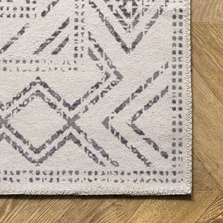 Kirklands Home Gray Geometric Medallion Washable Area Rug, 5x8 Best