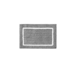 Kirklands Home Gray Geometric Pattern Reversible Bath Mat, 34 in. Clearance