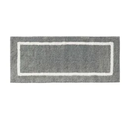 Kirklands Home Gray Geometric Pattern Reversible Bath Mat, 60 in. Sale