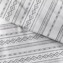 Kirklands Home Gray Geometric 2-Pc. Twin Duvet Cover Set Clearance