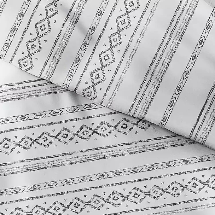 Kirklands Home Gray Geometric 2-Pc. Twin Duvet Cover Set Clearance