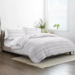 Kirklands Home Gray Geometric 2-Pc. Twin Duvet Cover Set Clearance