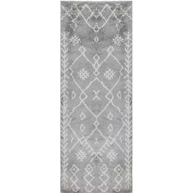 Kirklands Home Geometric Runner Gray