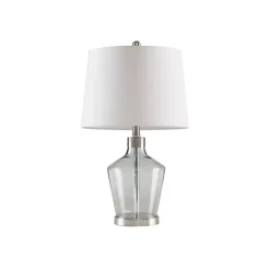 Kirklands Home Gray Glass Bold Table Lamps, Set of 2 White Best