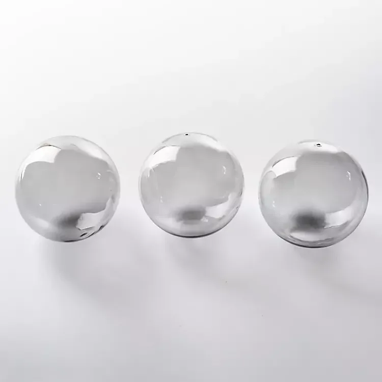 Bowl Filler>Kirklands Home Glass Orbs, Set of 3 Gray