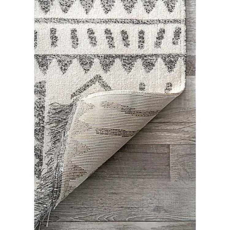 Kirklands Home Gretchen Tribal Outdoor Area Rug, 5x8 Gray