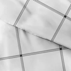 Kirklands Home Gray Grid Plaid 2-pc. Micro Twin Duvet Cover Set Clearance