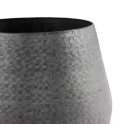 Kirklands Home Gray Hammered Metal Retta Planter Best