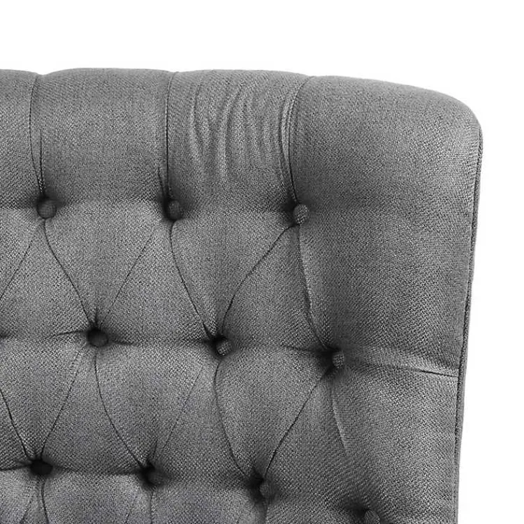 Kirklands Home Hand-Tufted Swivel Glider Accent Chair Gray Online