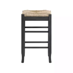 Kirklands Home Handwoven Square Wooden Counter Stool Gray Sale