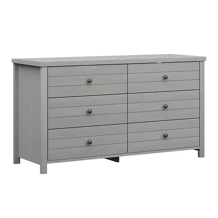Kirklands Home Harmony 6-Drawer Wood Dresser Gray Sale