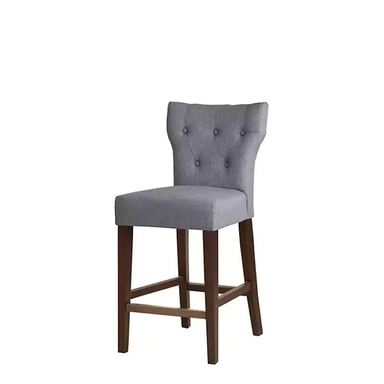Kirklands Home Harrison Tufted Counter Stool Gray Outlet