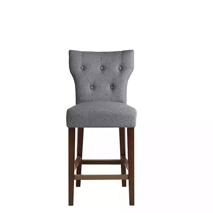 Kirklands Home Harrison Tufted Counter Stool Gray Outlet